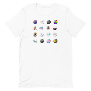 Pride Button Collection Short-Sleeve Gender Neutral T-Shirt