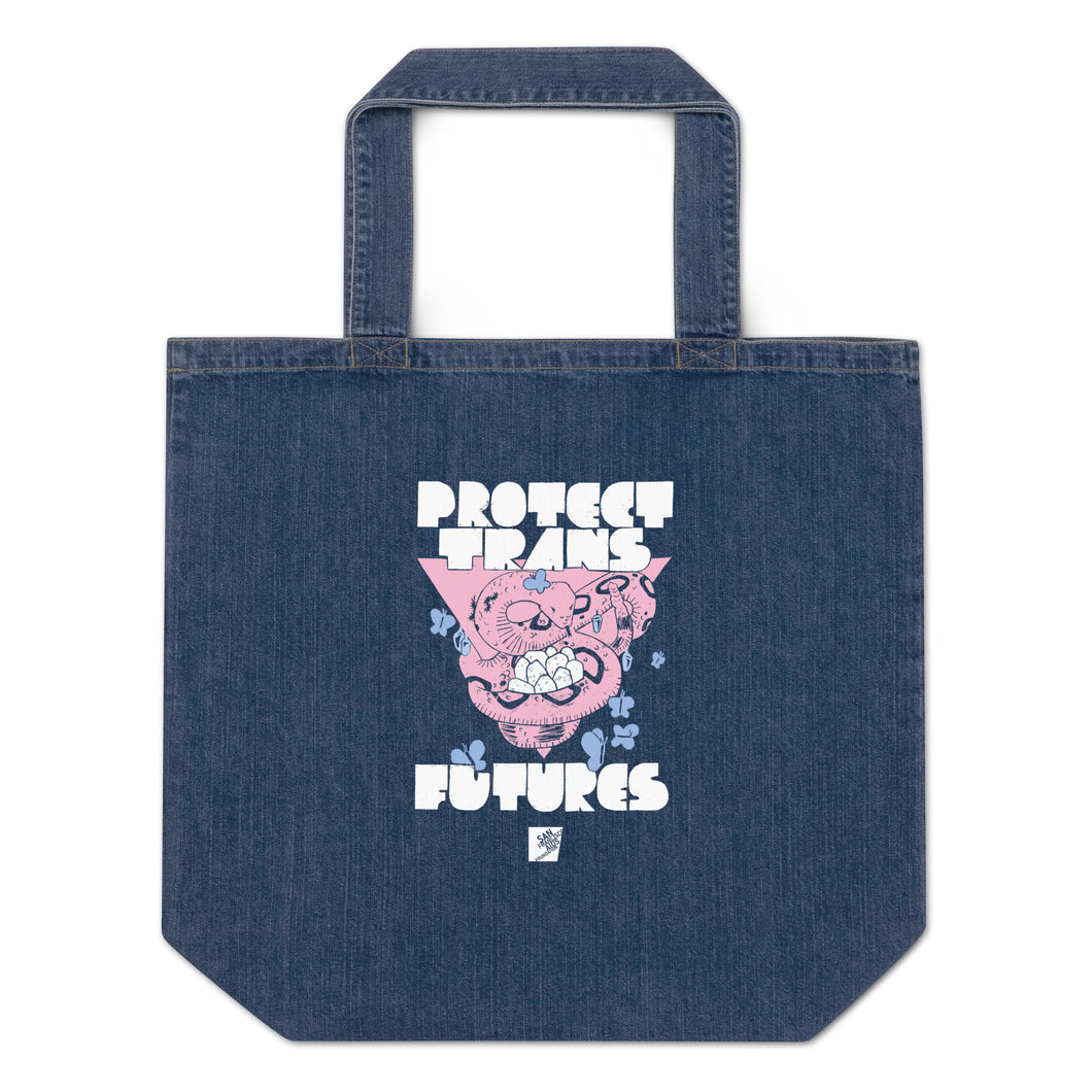 Protect Trans Futures by Elaine Ponce: Organic denim tote bag