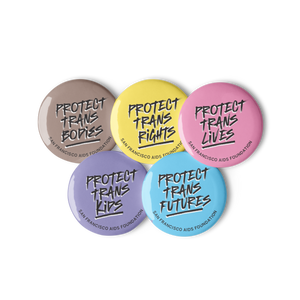 Protect Trans Futures set of 5 pin buttons