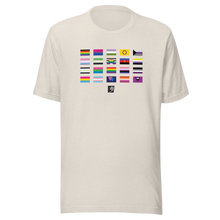 Load image into Gallery viewer, Pride Flags gender neutral t-shirt
