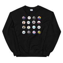 Load image into Gallery viewer, Pride Button Collection Gender Neutral Sweatshirt

