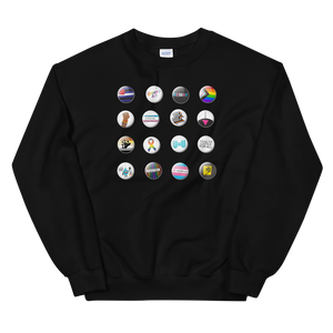 Pride Button Collection Gender Neutral Sweatshirt