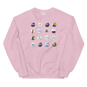 Pride Button Collection Gender Neutral Sweatshirt