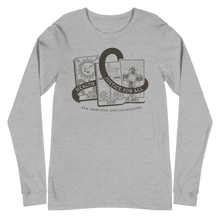 Load image into Gallery viewer, World AIDS Day, Tarot Reading + AIDS Awareness Ribbon Gender Neutral Long Sleeve Tee
