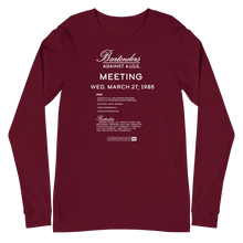Load image into Gallery viewer, Archive 82: Bartenders Against AIDS Gender Neutral  Long Sleeve Tee
