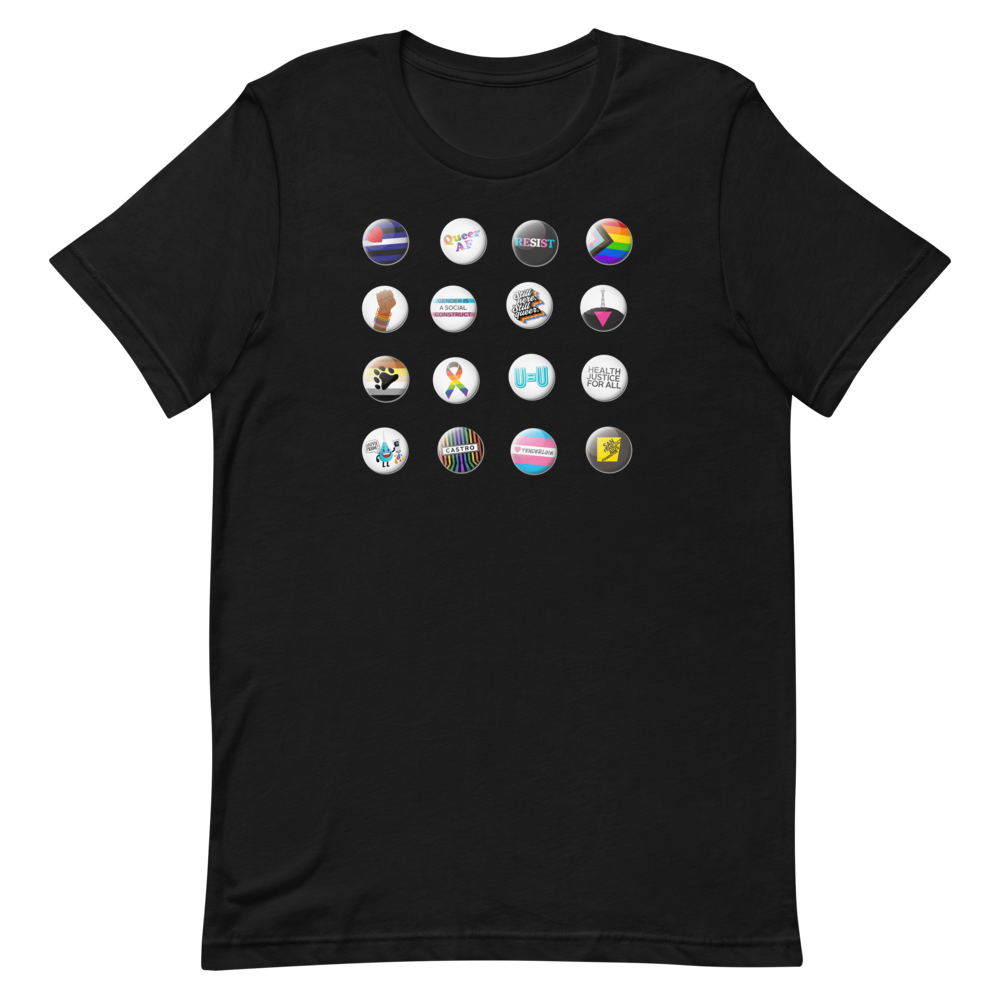 Pride Button Collection Short-Sleeve Gender Neutral T-Shirt