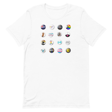 Load image into Gallery viewer, Pride Button Collection Short-Sleeve Gender Neutral T-Shirt
