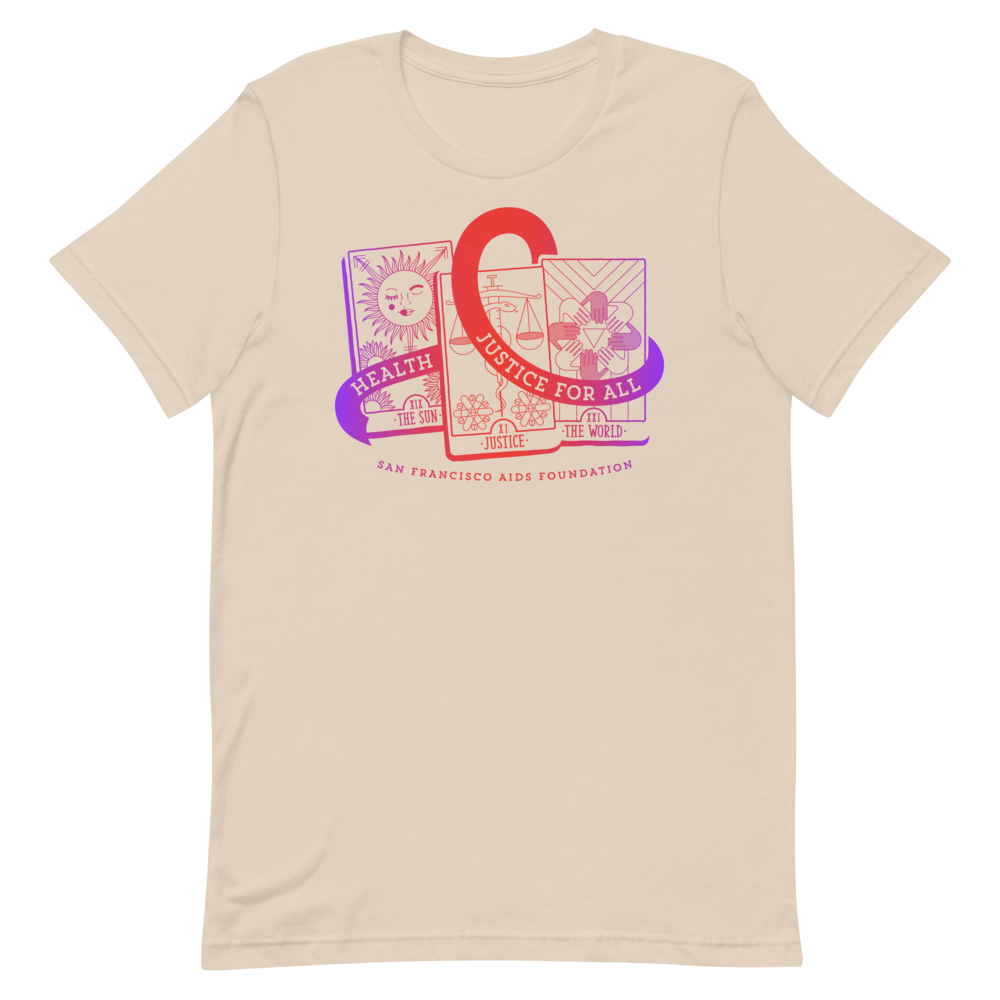 World AIDS Day, Radiant Tarot Reading + AIDS Awareness Ribbon Gender Neutral T-Shirt