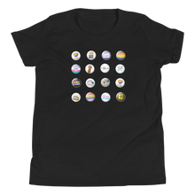 Load image into Gallery viewer, Pride Button Collection Youth Short Sleeve T-Shirt
